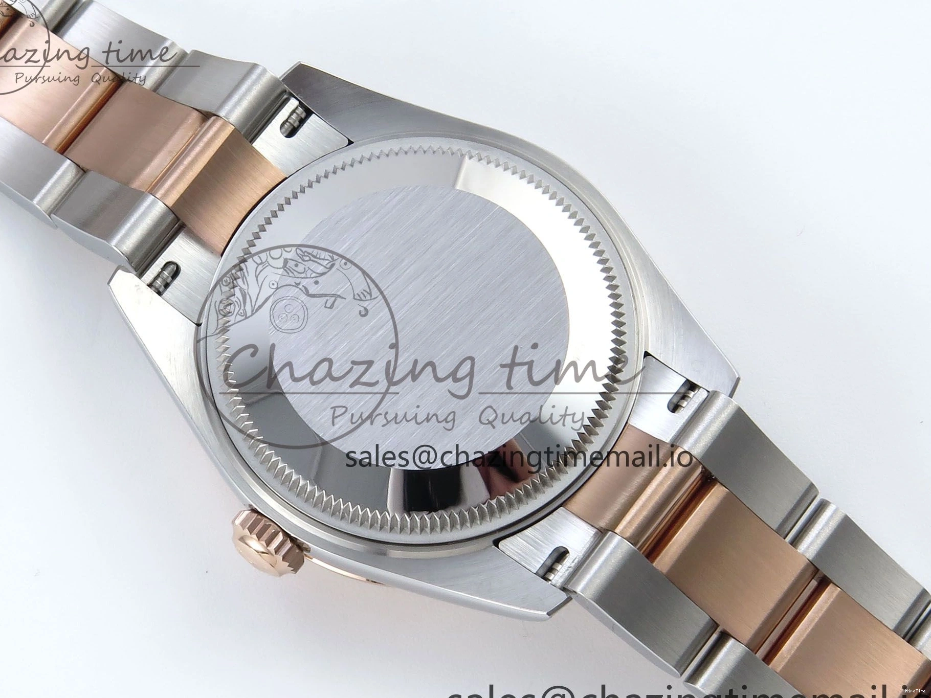 MiroTime 0218 DateJust 31 278271 ARF 1:1 Best Edition 904L Steel Purple Roman Diamonds Dial on SS RG Oyster Bracelet ETA TechFriendly 523